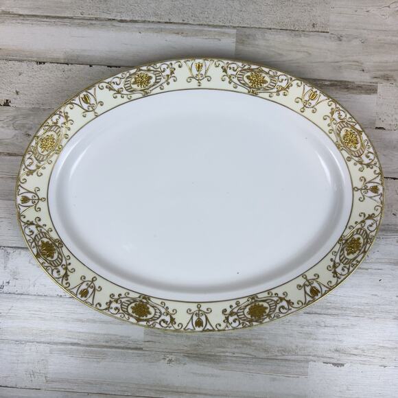 Vintage Noritake 16" x 12" Oval Serving Platter 175 Christmas Ball Collection - Picture 1 of 5